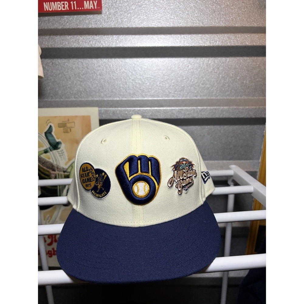 New Era MILWAUKEE BREWERS 'CHROME ALL STAR' 59FIFTY FITTED 7 1/2 59fifty